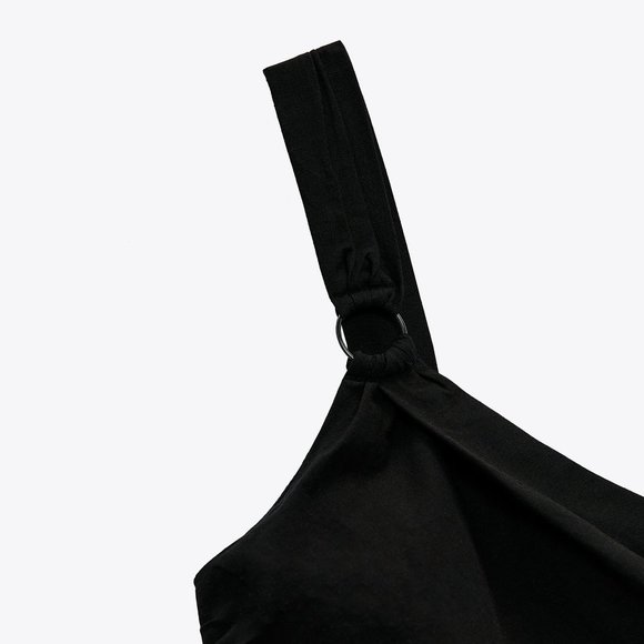 ZARA LINEN BLEND CROP TOP - Picture 3 of 7